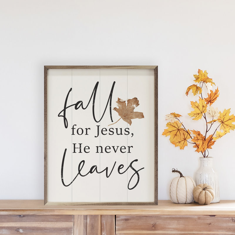 Fall for Jesus Leaf - blanc, H 40 po x l 32 po