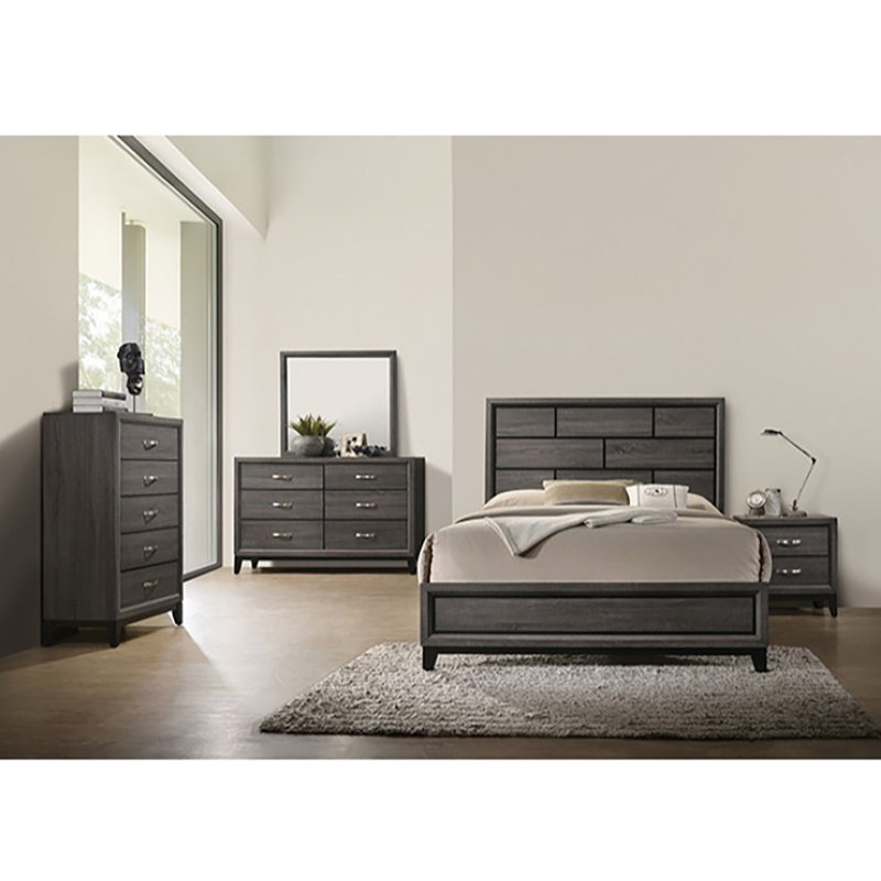 Commode 6 tiroirs Yashin, Gris