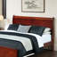 Élégant grand lit traditionnel en cappuccino - Design intemporel, mobilier de chambre durable et élégant - Assemblage facile-63829081
