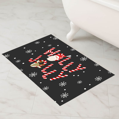 Holly Jolly Holiday Bath Mat