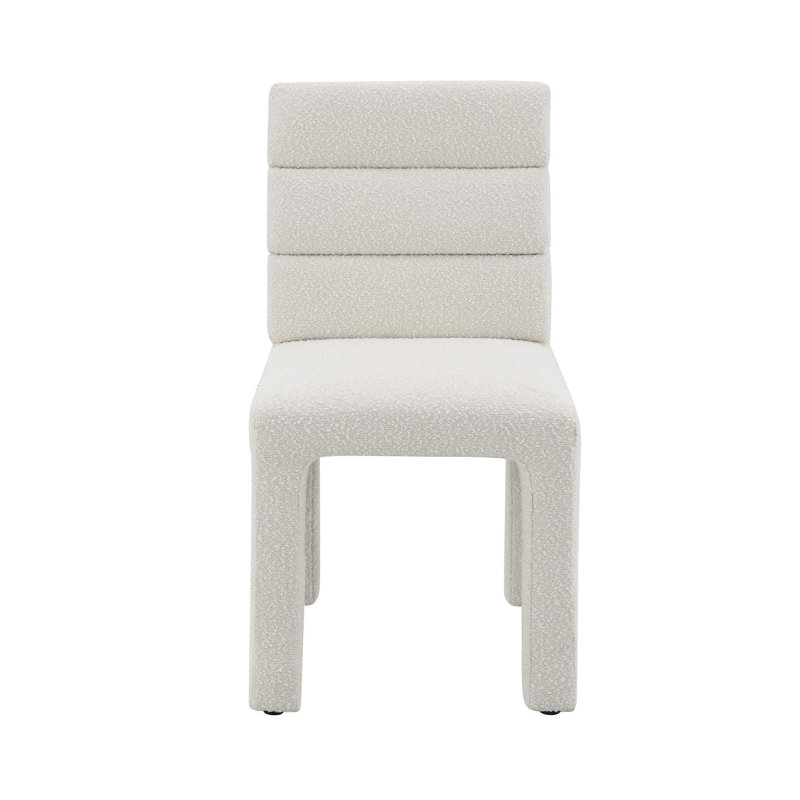 Chaise d'appoint beige Boucle, ensemble de 2