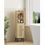 Bathroom Cabinet, Small Corner Floor Cabinet with Door and Shelves, Narrow Toilet Paper Cabinets, Bathroom Organizer with Adjustable Shelf, for Small Spaces 