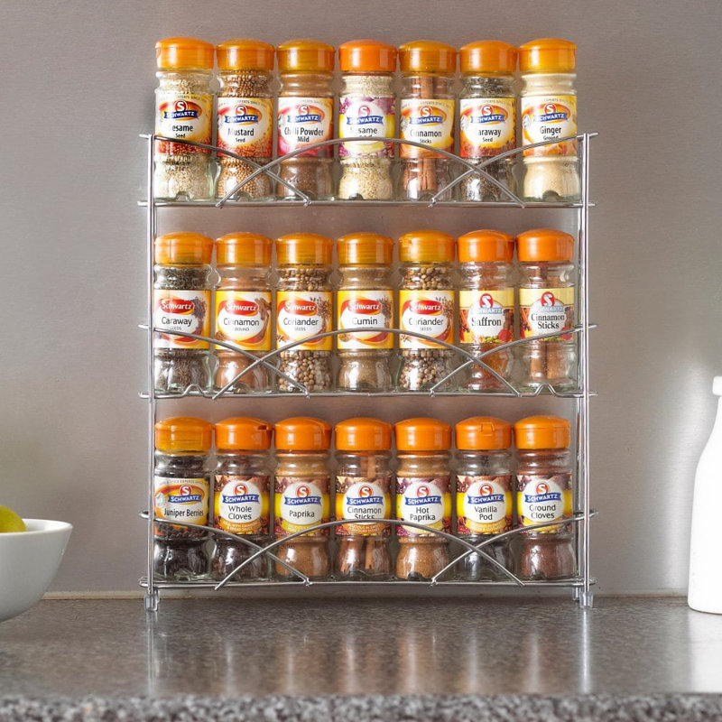 Freestanding Spice Rack, Silver