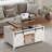 Farmhouse Lift Top Coffee Table With Sliding Barn Door, Storage Coffee Table With Hidden Storage Compartment