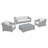 Conway Sunbrella Outdoor Patio Wicker Rattan 4-Piece Furniture Set-1802605484