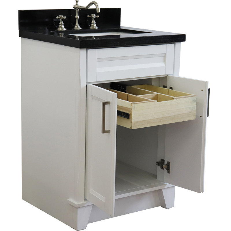 Ensemble de meuble-lavabo pour salle de bain simple 25 po Bonavista, Noir galaxie