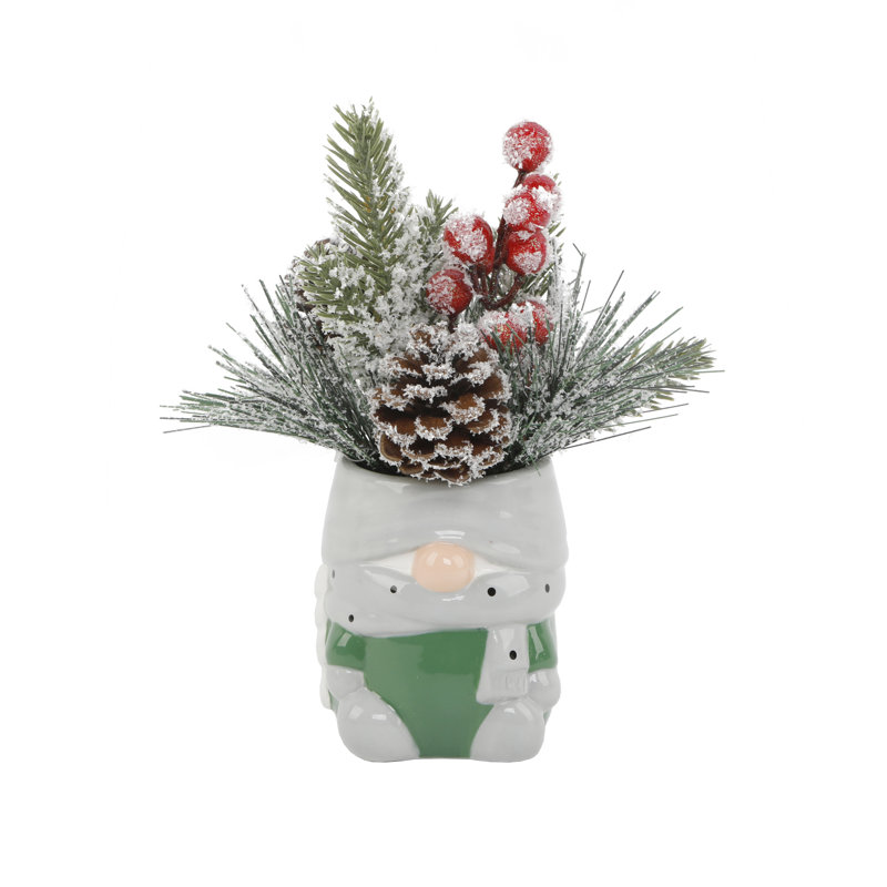 Arbre de Noël blanc / rouge floqué / givré