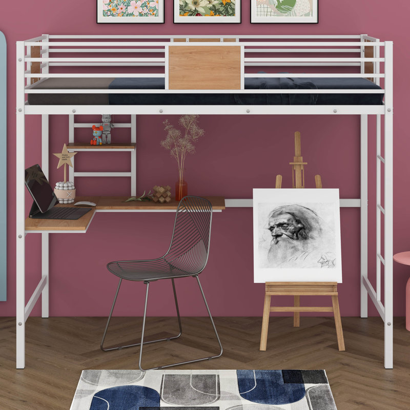 Lit mezzanine simple pour enfants, Blanc