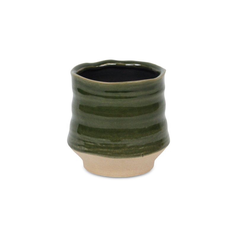Halimatou Handmade Ceramic Pot Planter, 5.25" x 5" x 5"
