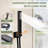 Alesco Luxury Shower System With High-Pressure Rainfall Showerhead And Handheld Spray Combo, Solid Brass Construction, Includes Valve And Trim Kit-114406317