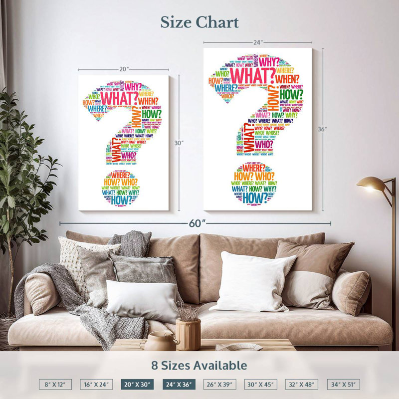 Keiri Question Mark, 36" H x 24" W