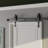 Matte Black Steel Single Door Barn Door Hardware Kit Standard Single-59061556
