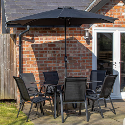 Cofield Rectangular 9 - Piece 6 - Person Outdoor Table Set