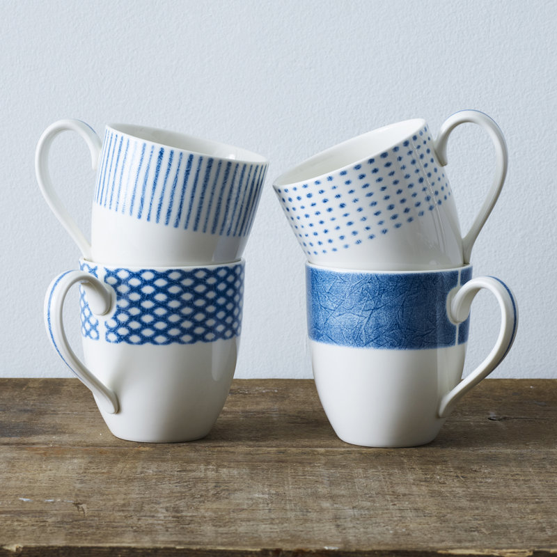 Ensemble de tasses à hamac de 15 oz Noritake, Bleu