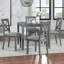 Ensemble de salle à manger moderne 5 pièces avec table carrée et chaises rembourrées, pour les cuisines, les salles à manger et les petits espaces-257261266-257261267-257261265
