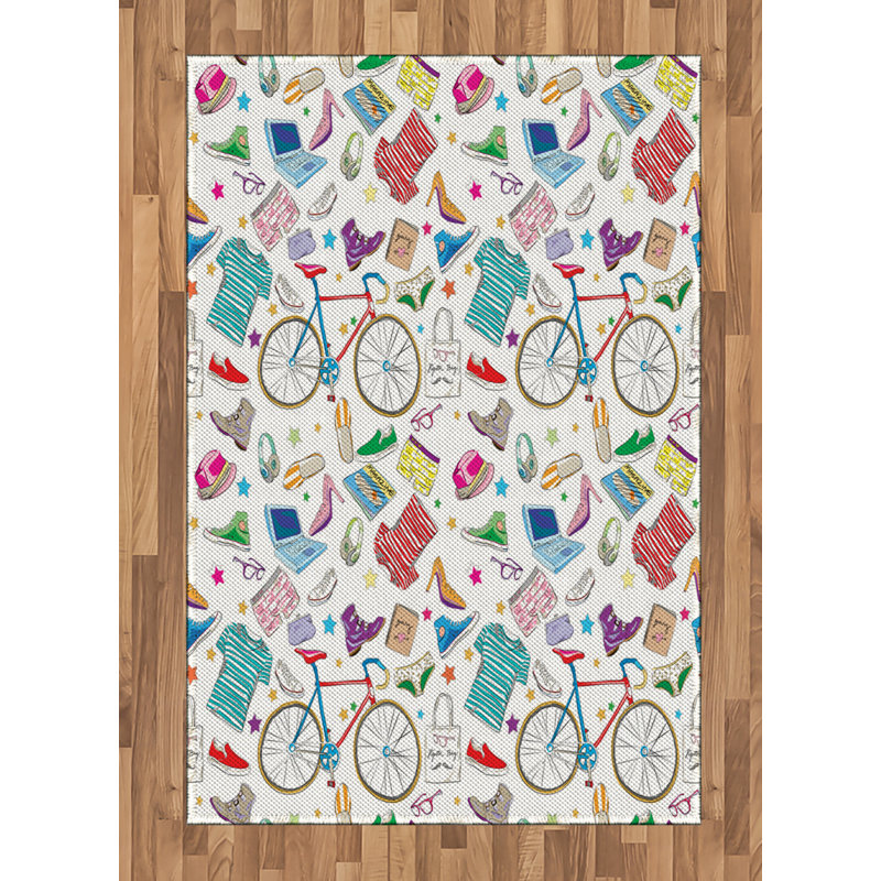Tapis décoratif Indie High Density, Rectangle— 4 pi x 5 pi 8 po