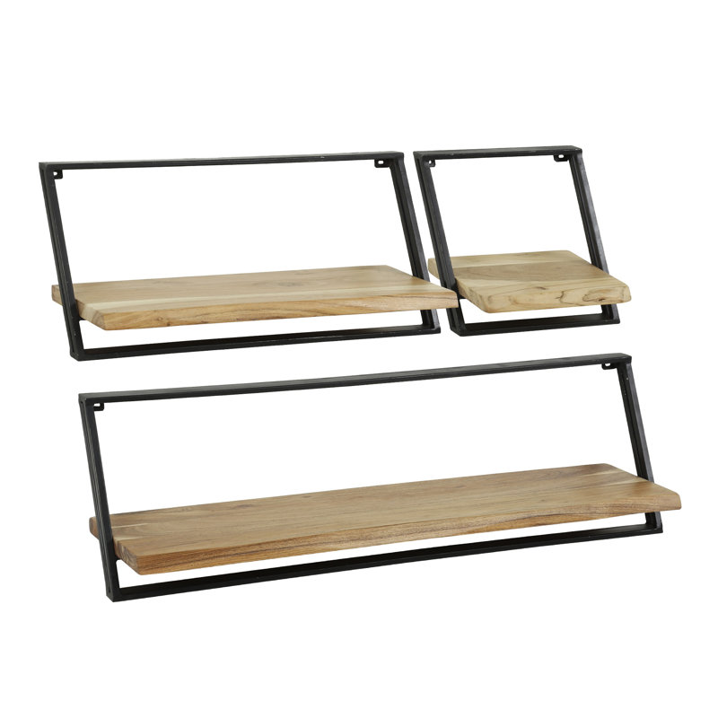 Hajar 3 Piece Rectangular Bracket Shelf
