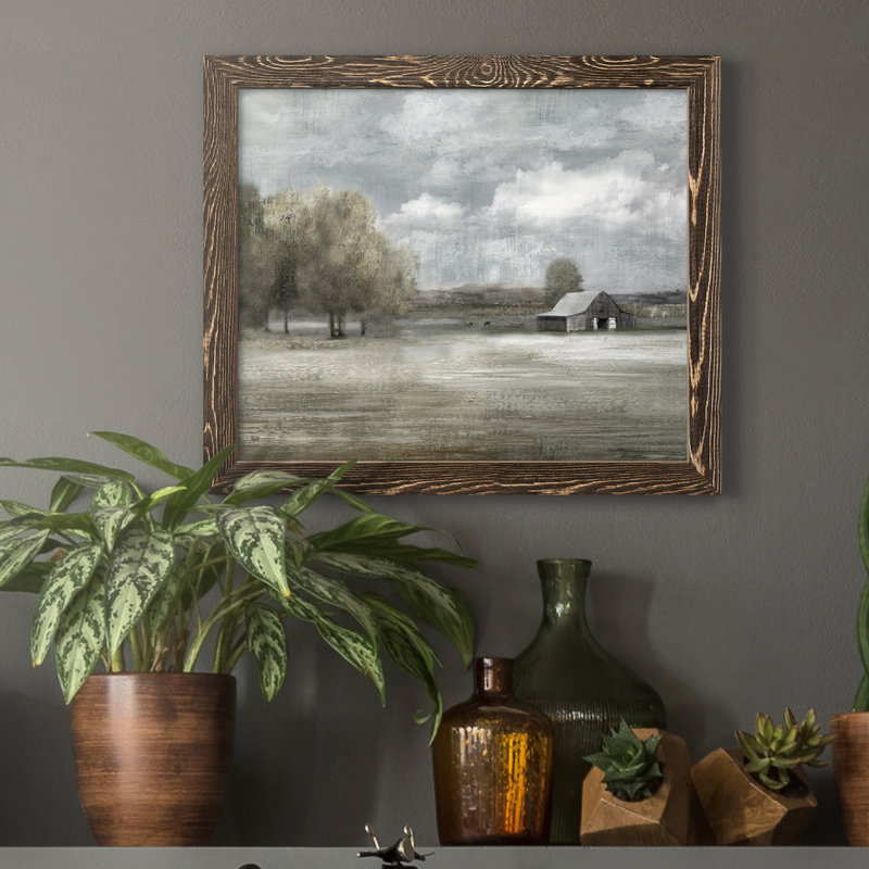 Country Quiet - Peinture sur toile encadrée, Noyer, H 24 po x l 18 po x P 1,5 po