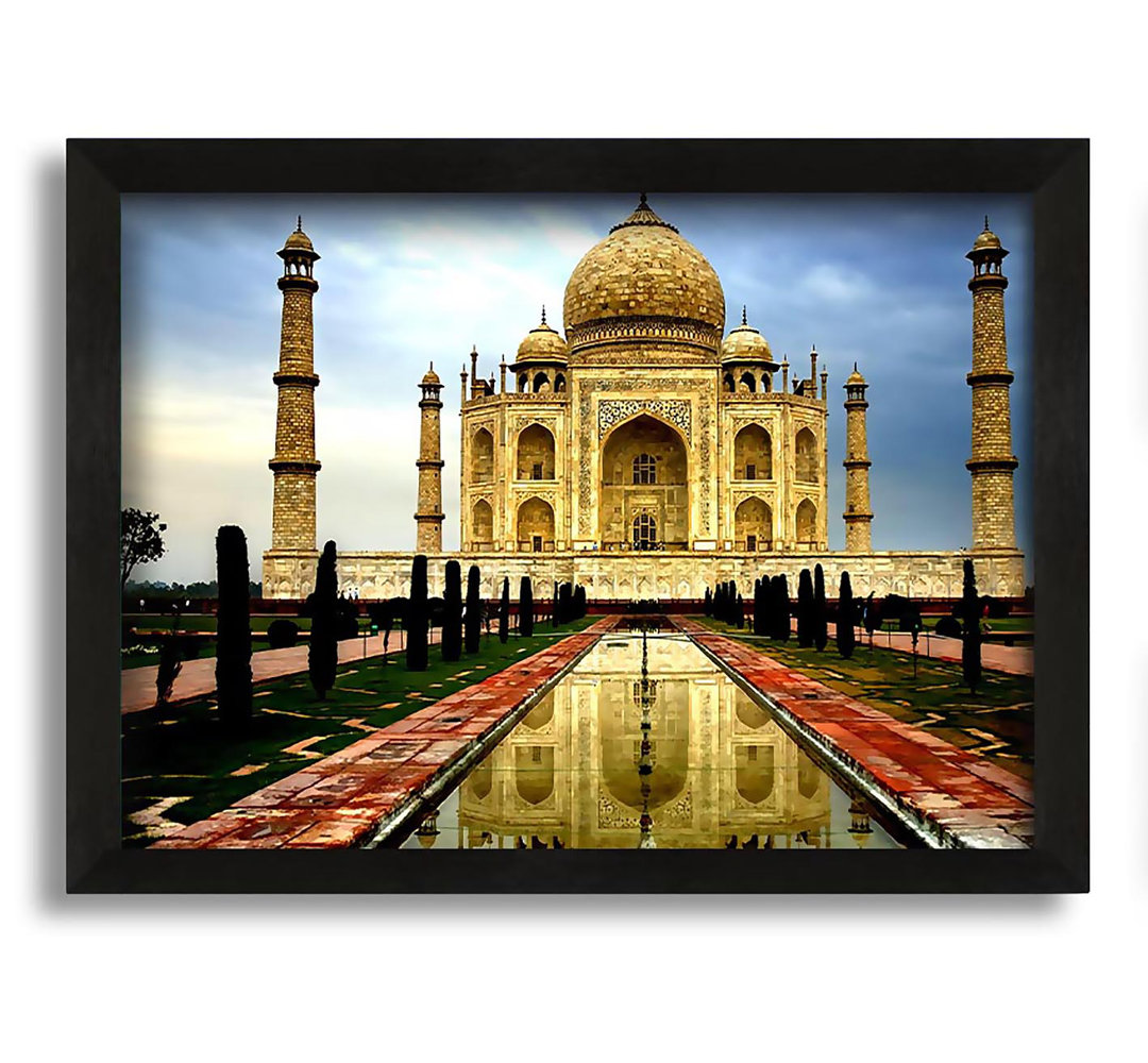 Gerahmtes Leinwandbild Taj Mahal India Reflections