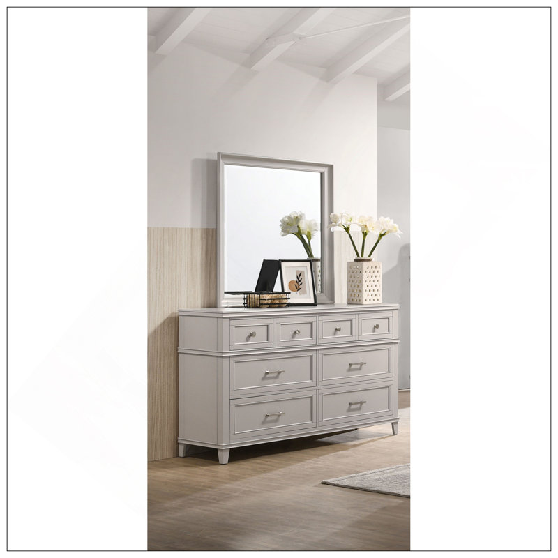 Commode 6 tiroirs grise, Gris