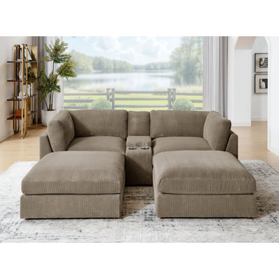 Aroonshire Modular Corduroy Sectional