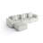 118" NASA-Grade Sectional Sofa with Cloud Couch Design & Zero Assembly, 5-Person Capacity Multi-Functional Seating
