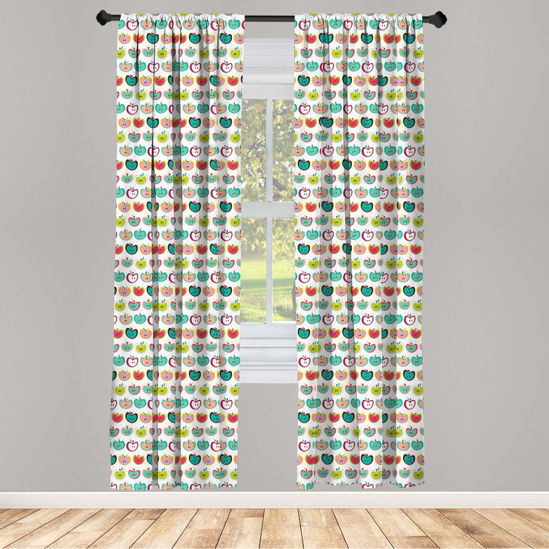 Apple Semi-Sheer Rod Pocket Sliding Panel, 28" x 84"