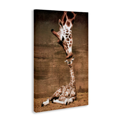 Mother's Love Giraffes Canvas, design by Unknown