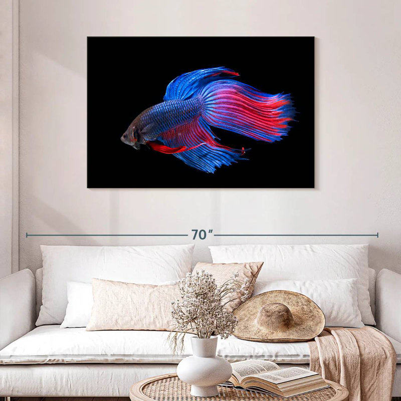 Glowing Betta Fish, 30" H x 45" W