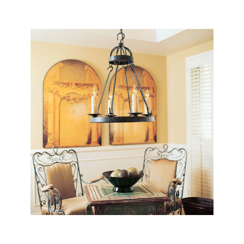 Lakeshore 4 - Light Chandelier, Gilded Tobacco, No Shade