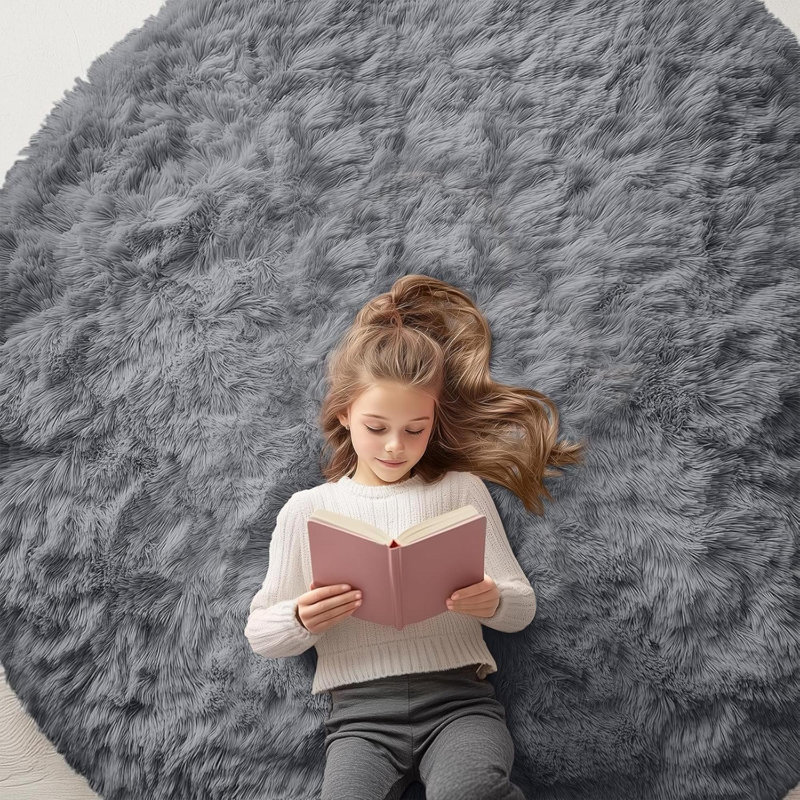 Round Rugs For Bedroommachine Washable Circle Area Rugs For Living Room Soft And Fluffy Shaggy Carpet For Teen Girls And Boys Nursery Rooms Dorms Home Decor Aesthetic