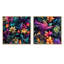 Buglosse - Ensemble de 2 collages carrés botaniques abstraits-101846421-101846424