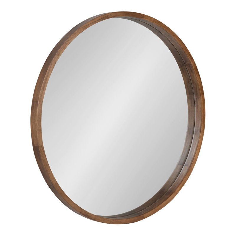Miroir décoratif moderne et contemporain Loftis, Brun rustique, 36 po x 36 po