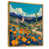 Toile avec cadre flottant or