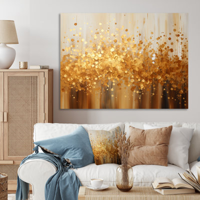 Golden Radiance II - paysages abstraits, art mural