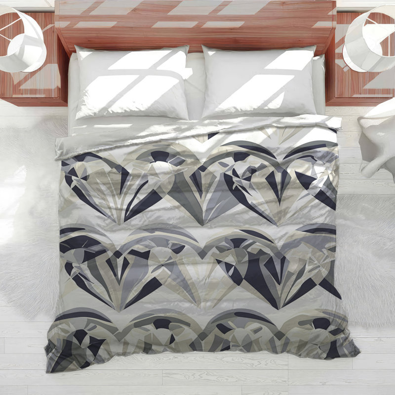 Édredon géométrique à motif de gemmes Hollywood Regency, Édredon simple