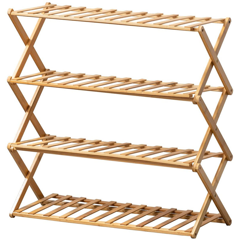 12 Pair Stackable Shoe Rack