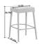 2 tabourets de bar en tissu bleu sans dossier, 2 sièges rembourrés confortables, des pieds, pour le pub et la salle à manger, revêtus d'un tissu de bonne qualité, avec repose-pieds-773121002