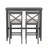 3-Piece Dining Table Set With 2 Cross Back Chairs-121547821-121547816