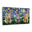 Chats nuit étoilée sur toile, ensemble de 3 pièces-1390615071