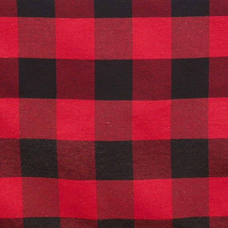Red Buffalo Plaid Collection Classic Checked Cotton Blend Table Runner, 16" D x 90" L
