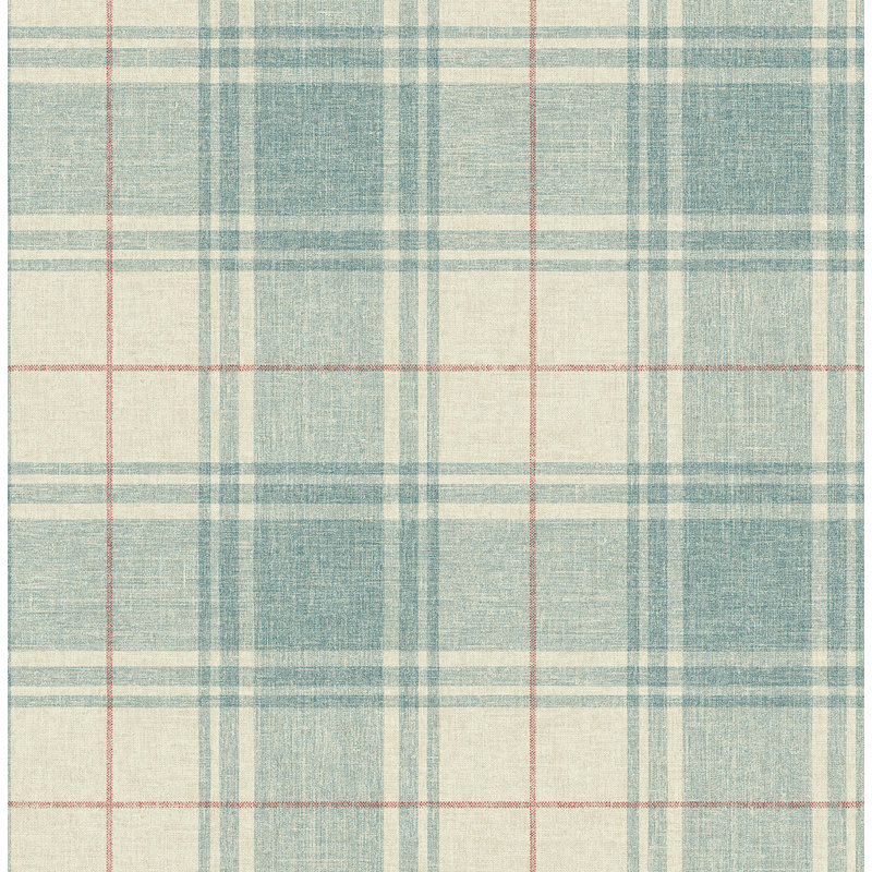 Rouleau de papier peint Raoul, Kaki / vert-bleu, L 33 po x l 20,5 po