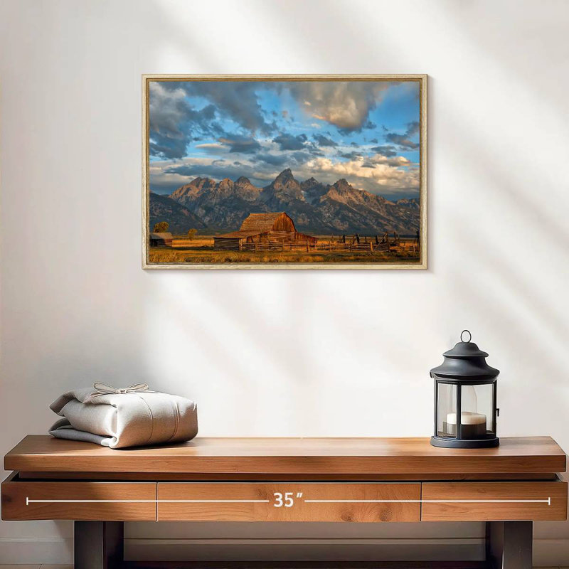 Rustic Wyoming, 19 po x 13 po, Cadre flottant en bois naturel
