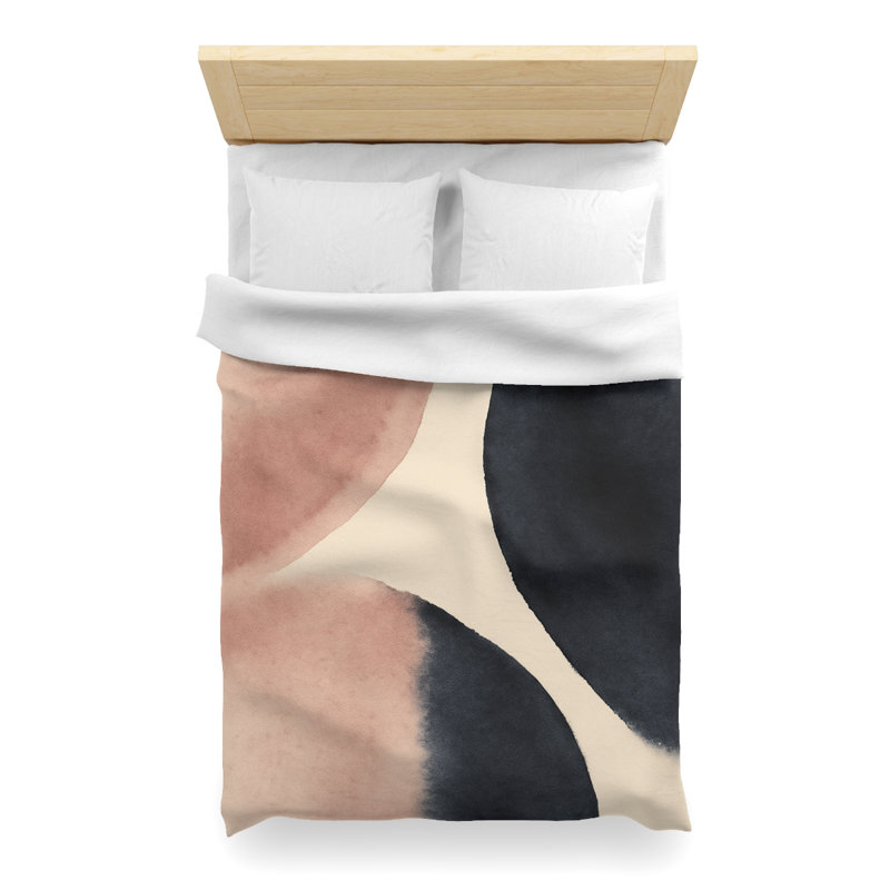 Microfiber Duvet Cover Boho Style, Design 79, Twin XL Duvet Cover, White