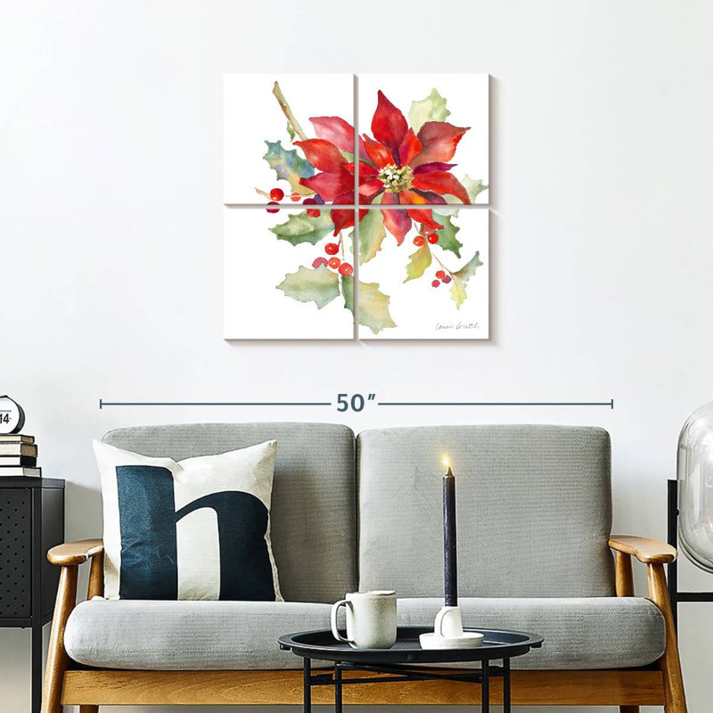 Harnek Poinsettias II, H 26 po x l 26 po