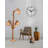 Handmade Wooden Floor Lamp with Jute Cap, 55.9 inches Tall | Adjustable Cable & Triple Caps Design | E27 Socket (Max 40W) | Natural Color | Perfect for Living Room, Bedroom, and Modern Decor