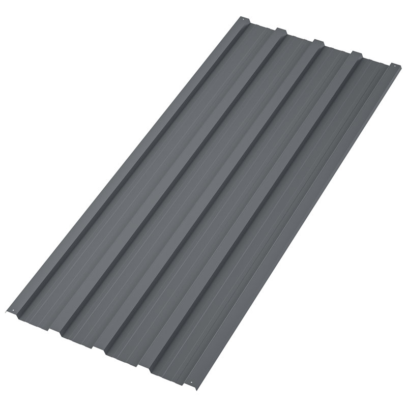 Panneaux de toiture en acier galvanisé, Gris, L 16,77 po x L 42,52 po