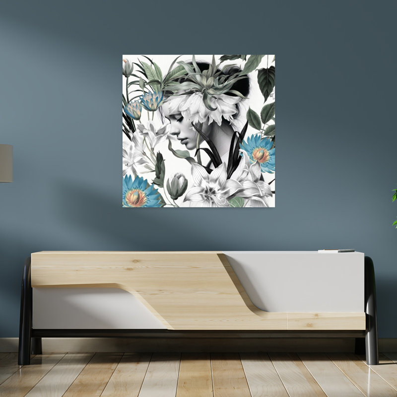 Art contemporain, art mural printemps, H 36 po x l 36 po