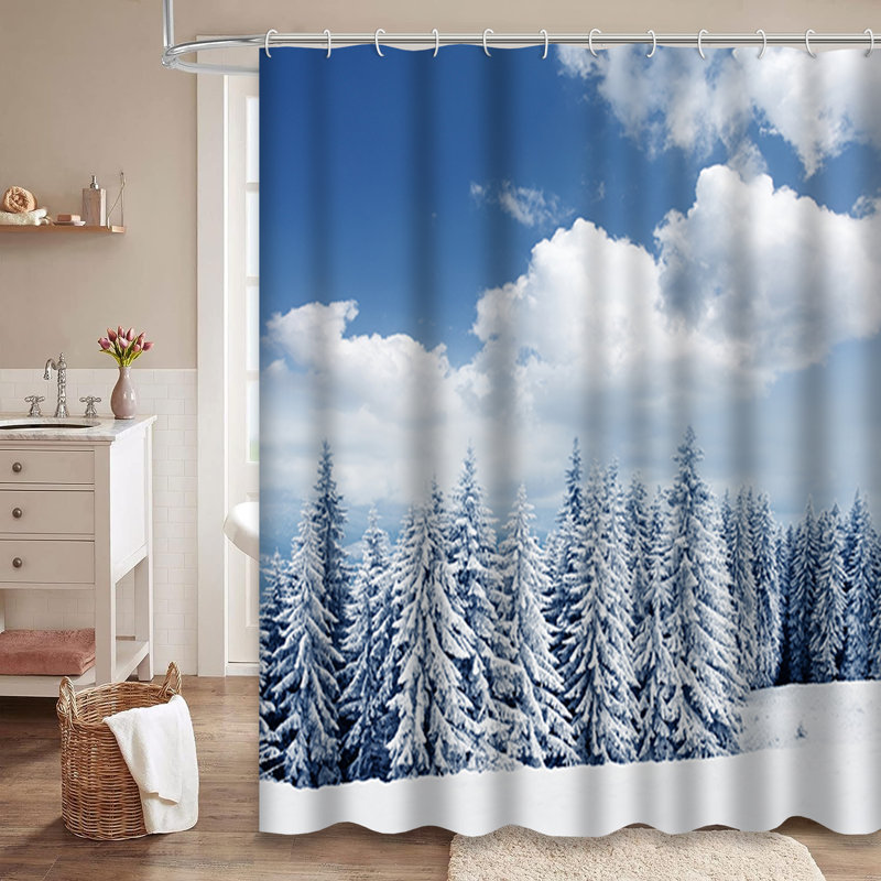 Magnifique rideau de douche avec 12 crochets, L 72 po x l 84 po