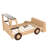 Twin Size Car Bed with Storage Shelves, Kids Platform Bed with Cute Car-shape, Childlike Design, Natural-1567806256